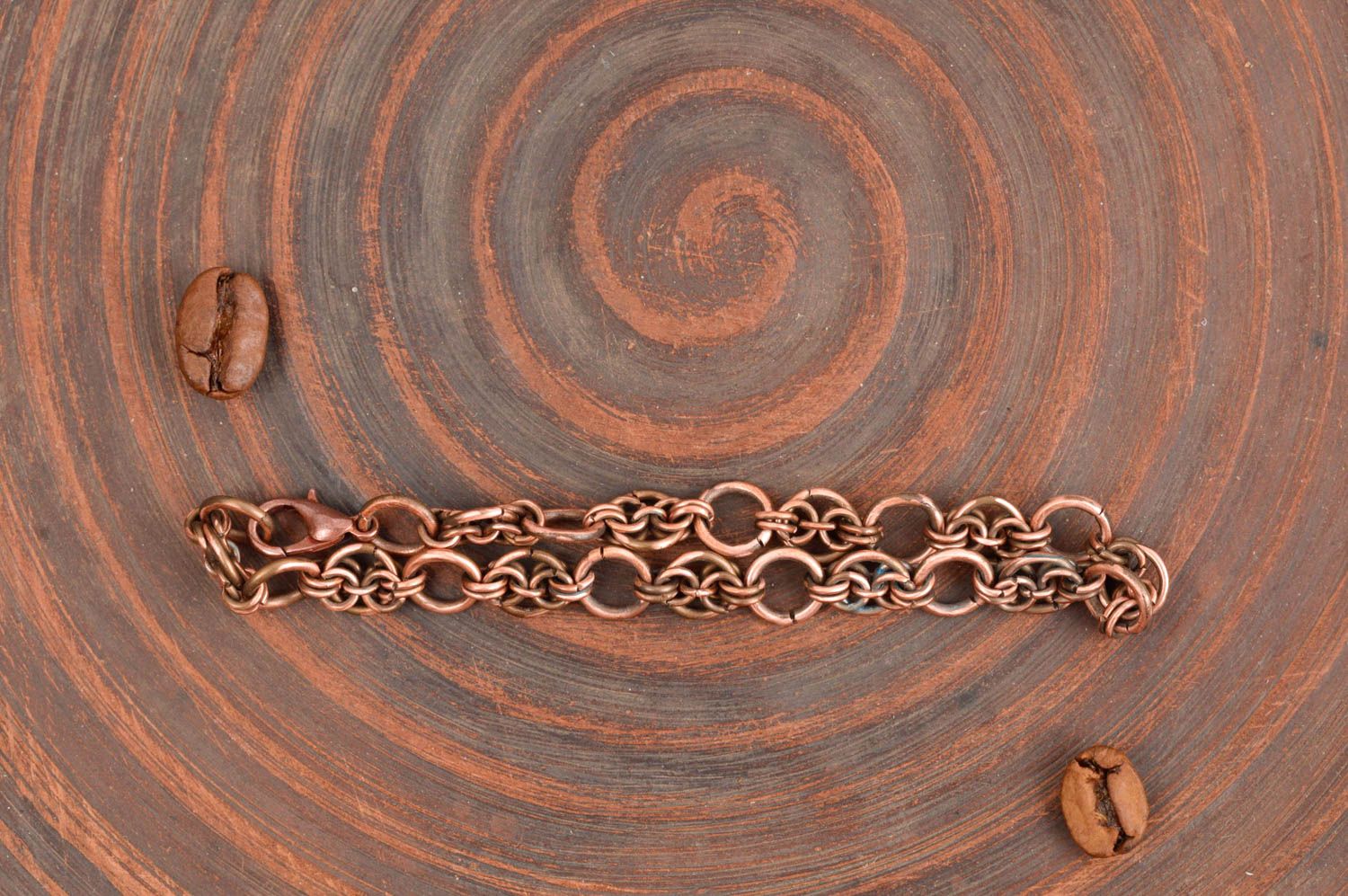 Pulsera artesanal de cobre elegante accesorio para mujer regalo original foto 1