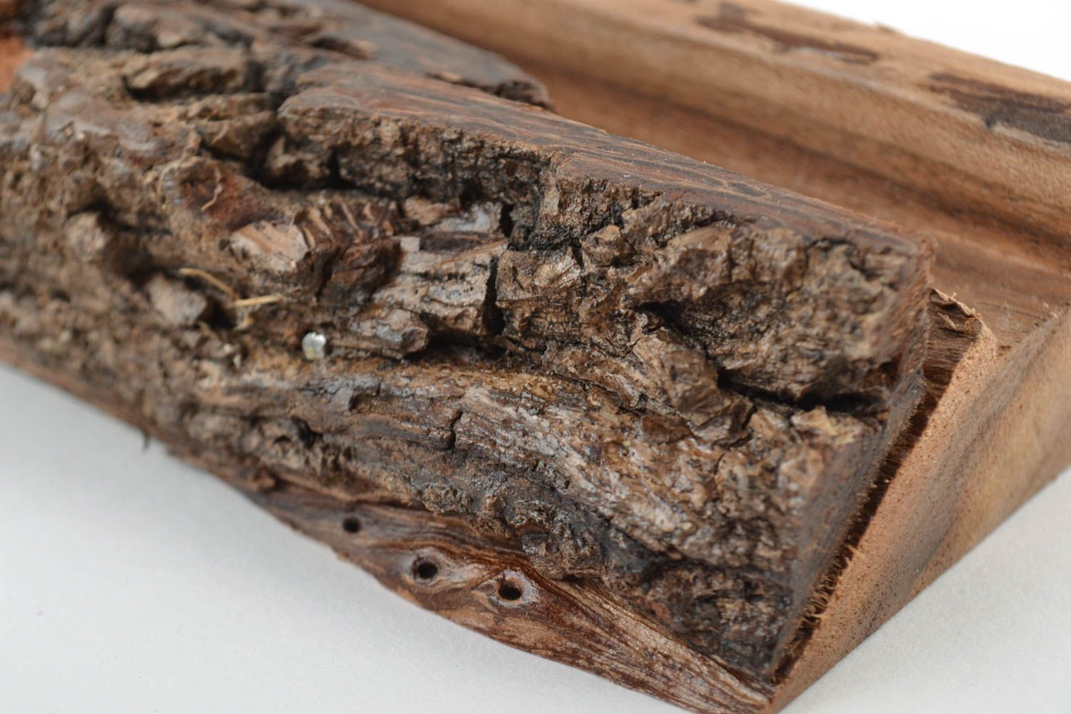 Holz Tablet Halter aus echtem Naturmaterial lackiert handmade  foto 3