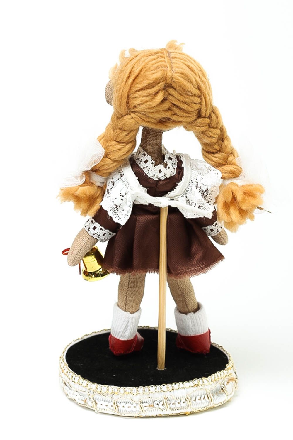 Кукла ручной работы авторская кукла хлопковая коллекционная кукла на подставке фото 4