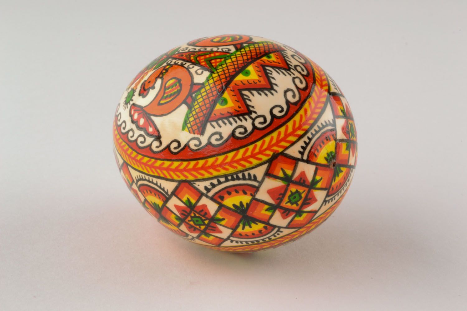 Author wooden egg with painting photo 4