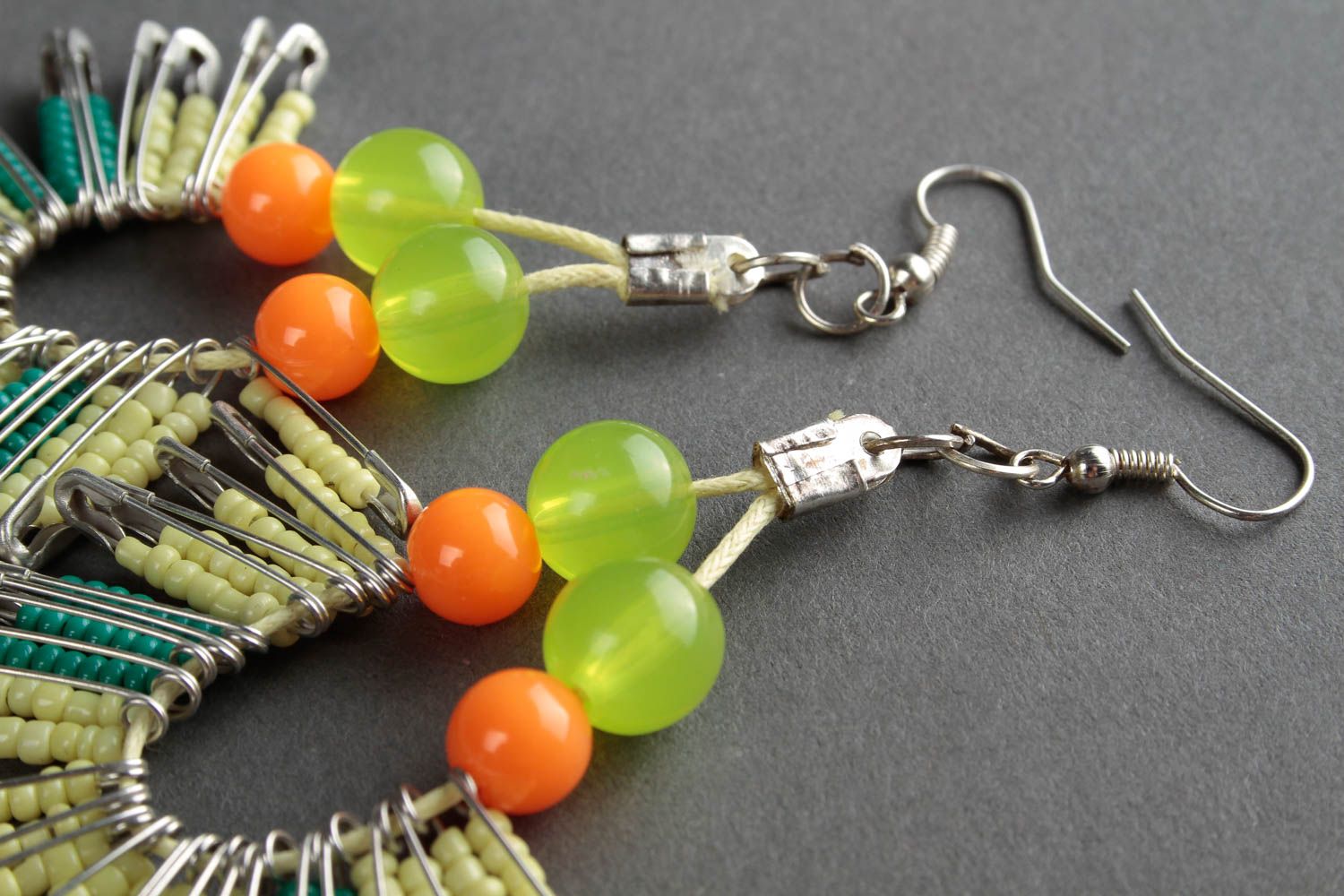 Handmade designer long earrings bright stylish earrings jewelry for party photo 3
