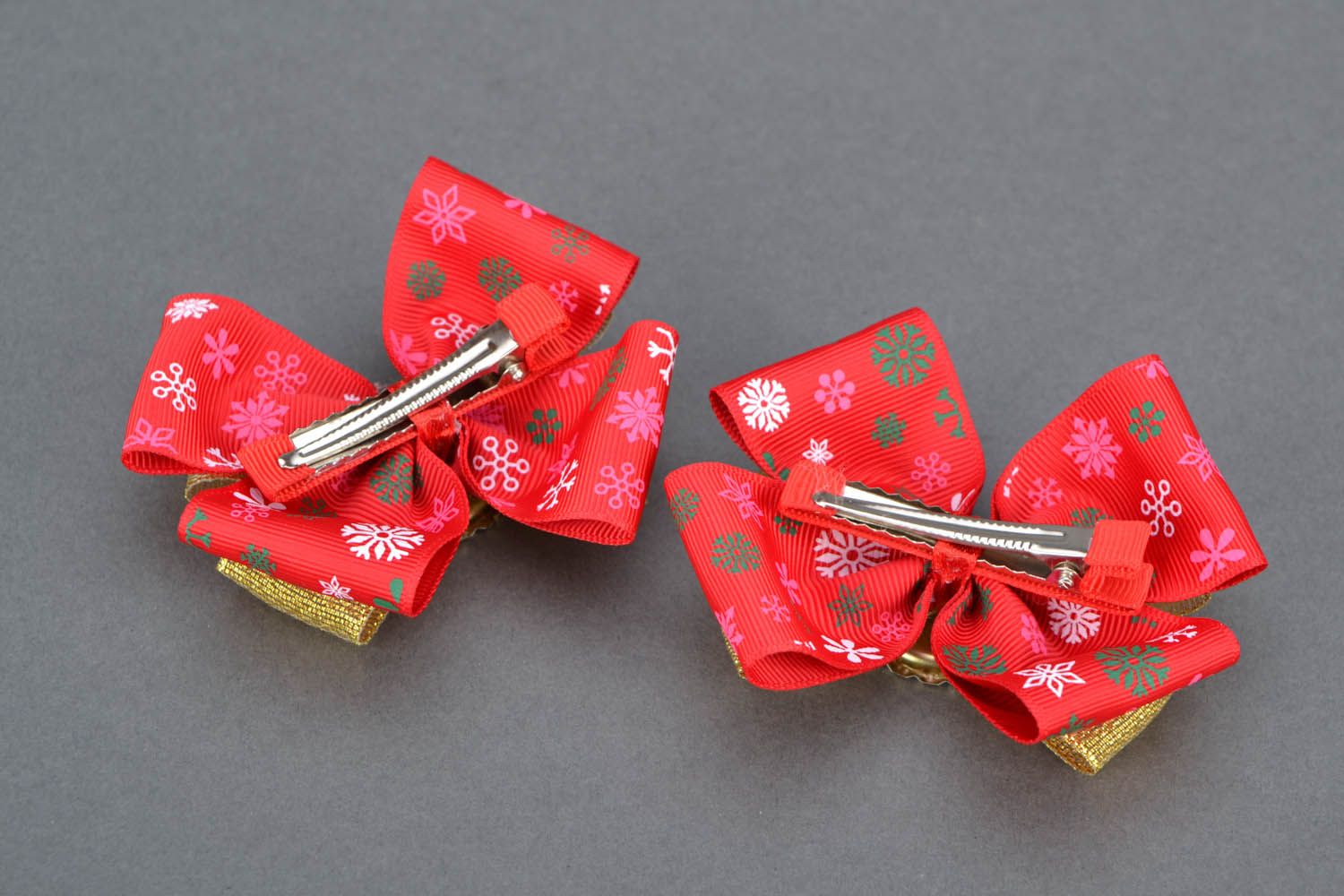 Set of hair clips Christmas photo 4