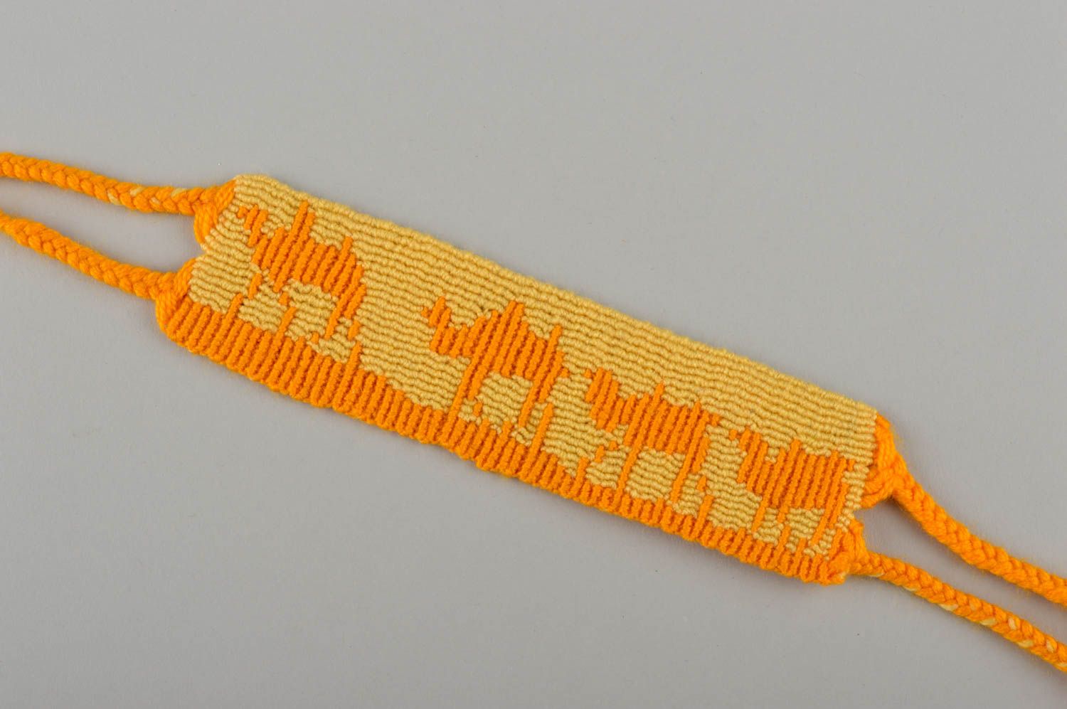 Pulsera macramé naranja hecha a mano pulsera de moda accesorio de verano foto 2
