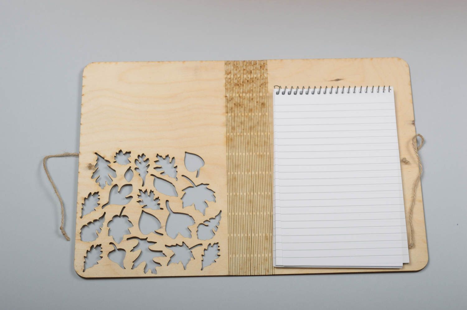 Handmade notebook stylish wooden notepad designer diary present for women photo 4