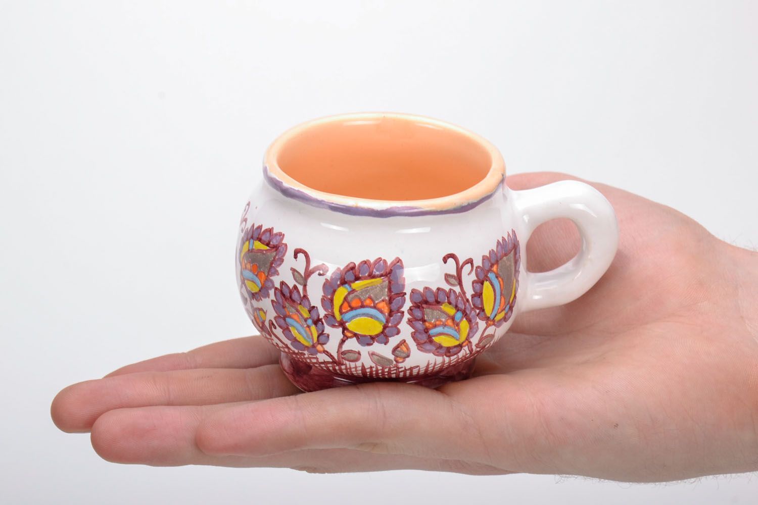 Керамическая чашка с авторской росписью фото 5
