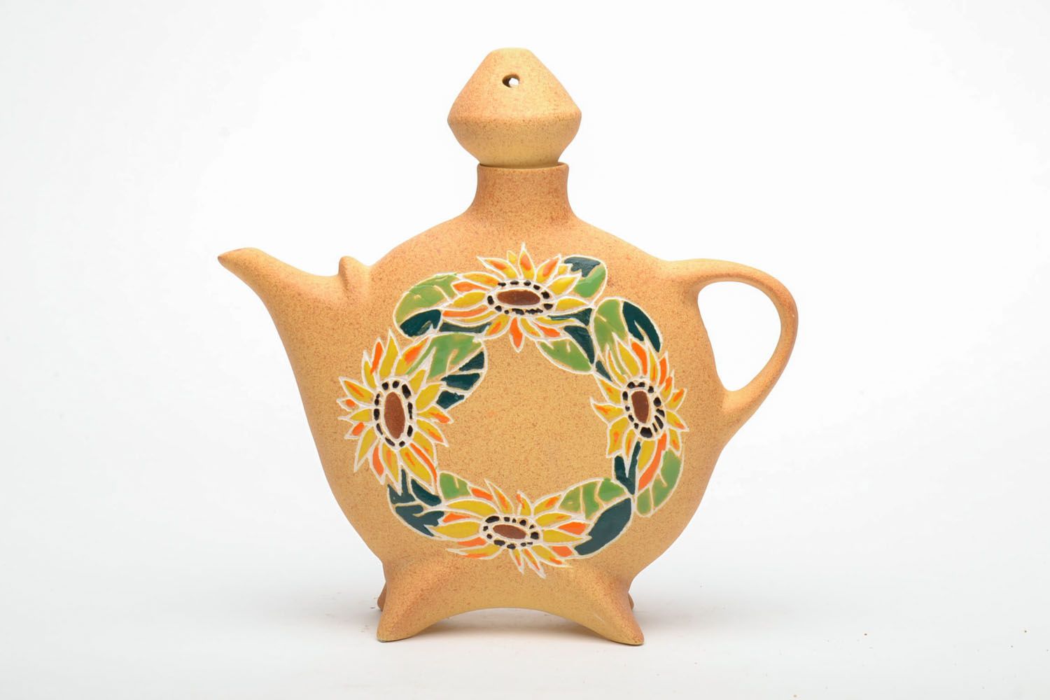 Ceramic teapot with patterns Unusual photo 2