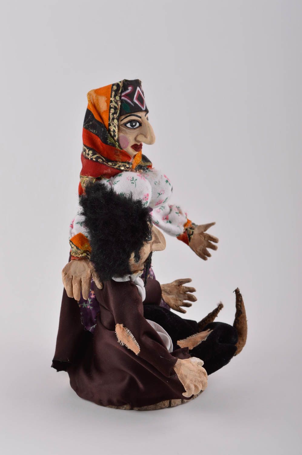 Deko Puppe mit Ständer Puppe handgemacht Tisch Deko Geschenk Idee grell schön foto 3
