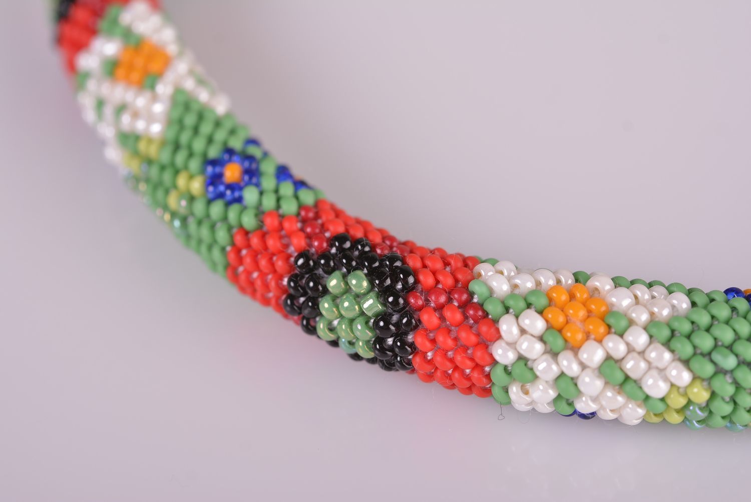 Handmade beaded jewelry set beaded cord bracelet beaded cord necklace gift ideas photo 5