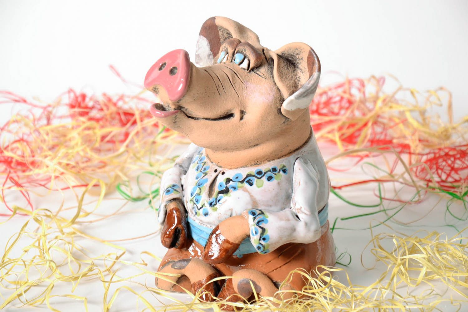 Money box Boar in Embroidered Shirt photo 1
