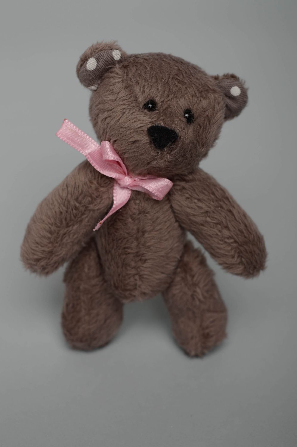 Designer toy made of fleece Brown Bear photo 3