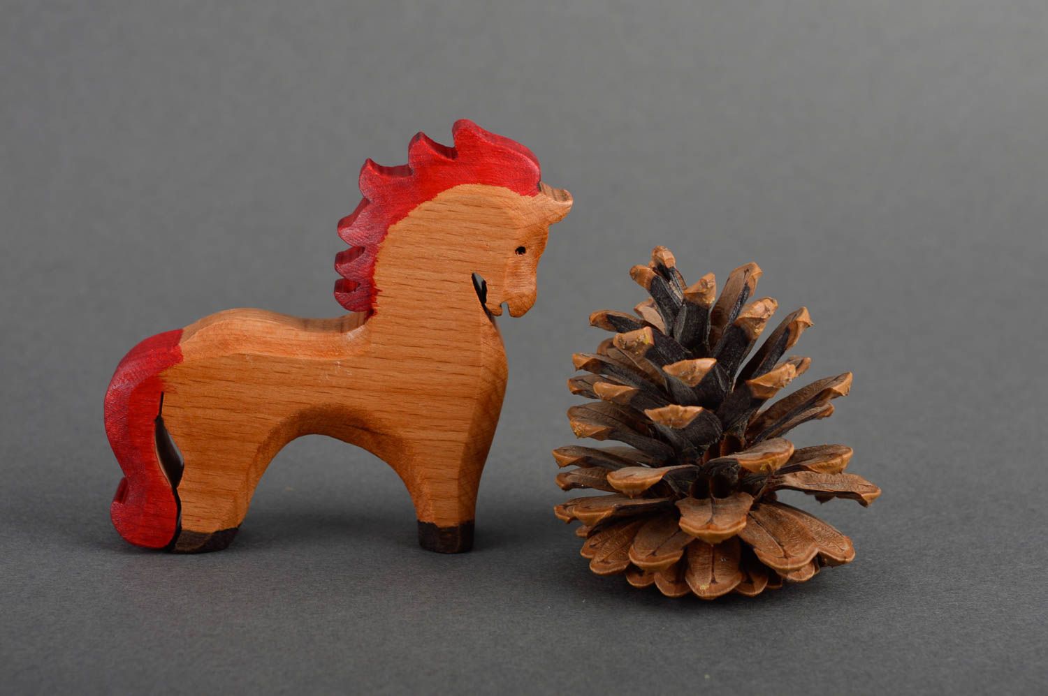 Игрушка для детей игрушка ручной работы игрушка лошадка деревянная маленькая фото 1