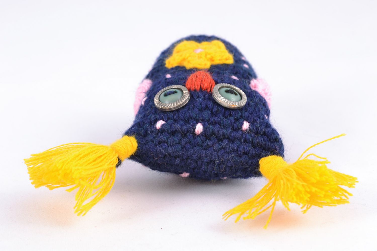 Handmade soft crochet toy owl photo 5