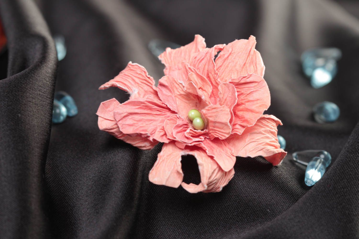 Чудесный цветок из бумаги для создания изделий в технике скрапбукинг хэнд мэйд фото 1