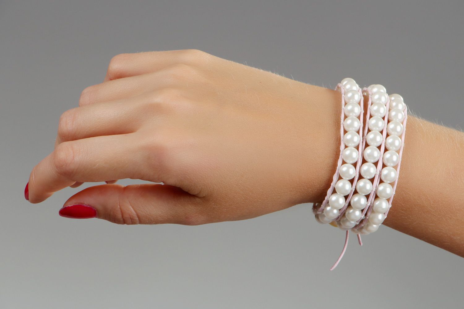 Handgemachtes Armband aus keramischen Perlen  foto 4