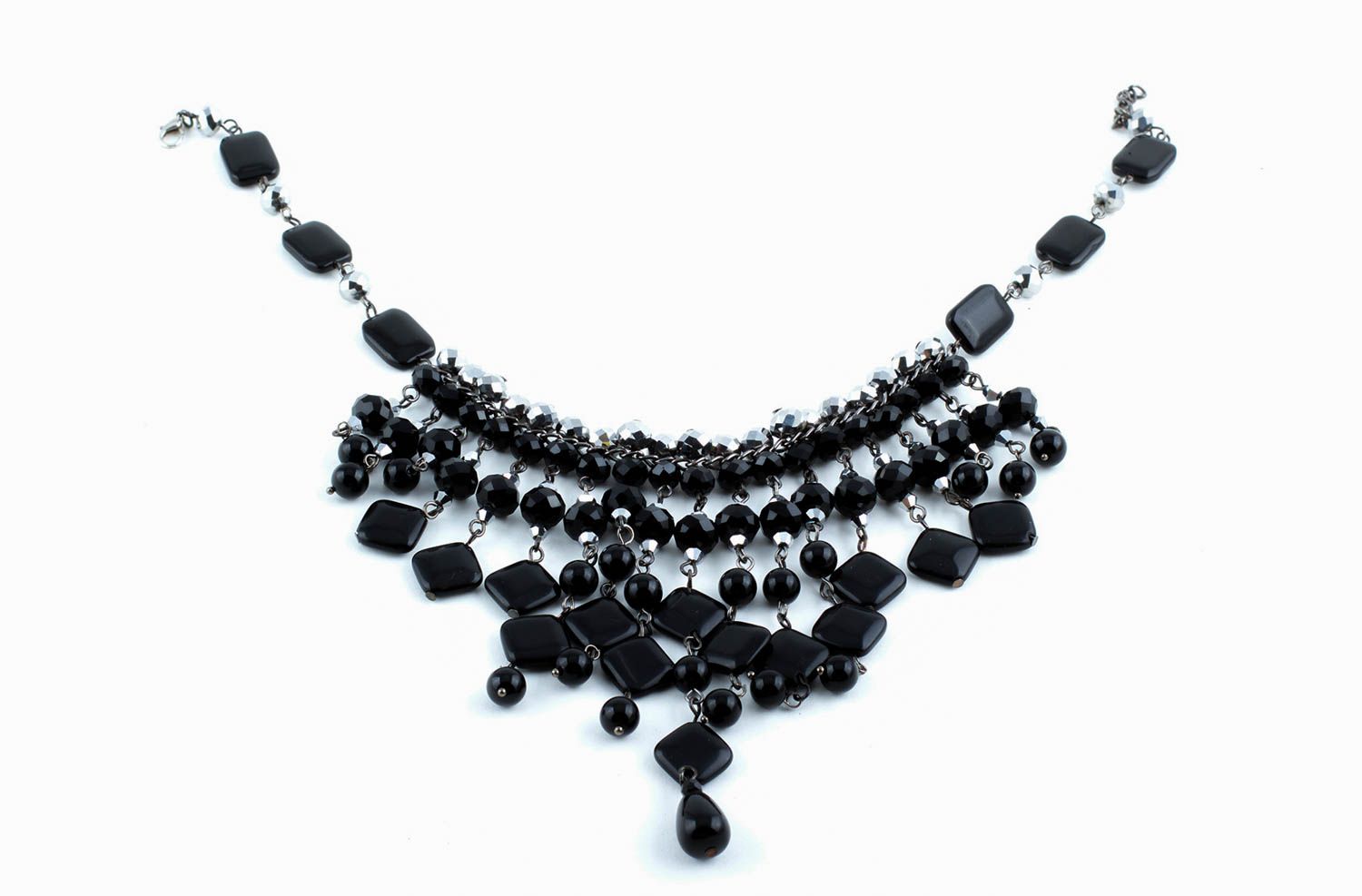 Collier cristal de roche Accessoire fait main noir élégant Cadeau pour femme photo 5