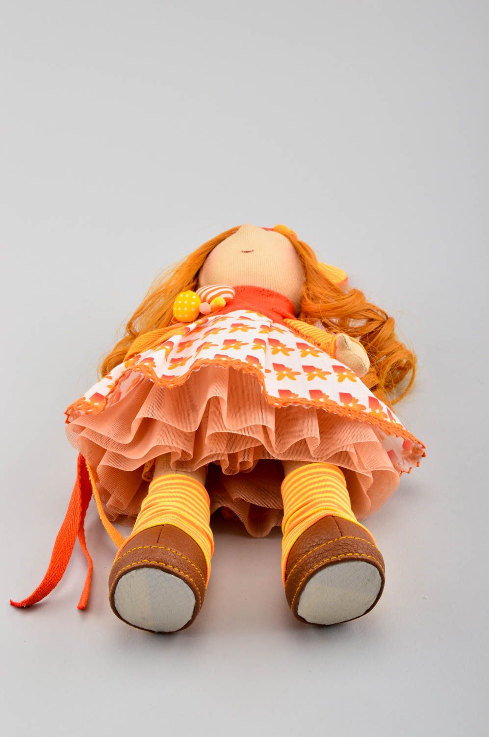 Handmade collectible doll soft toys interior dolls fabric doll nursery decor photo 2