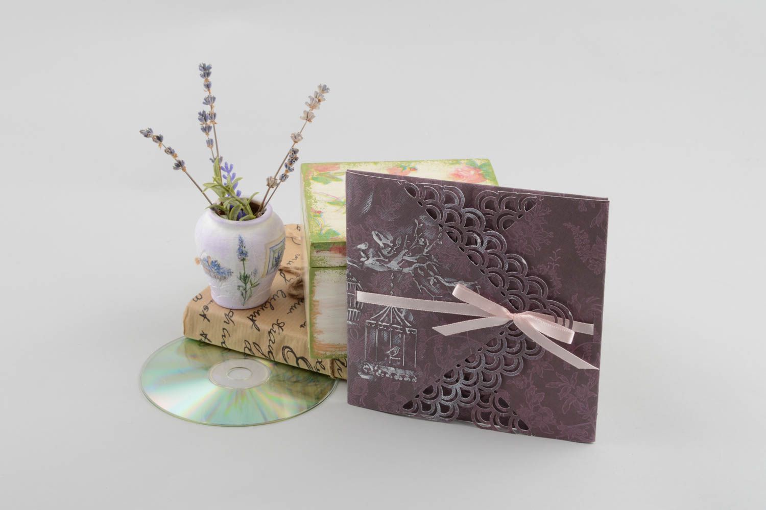 Sobre para CD estiloso artesanal decoración de regalo embalaje decorativo foto 1
