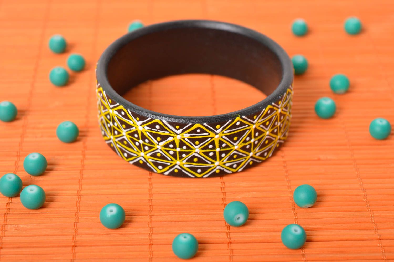Handmade beautiful cute bracelet wooden designer bracelet stylish accessory photo 2