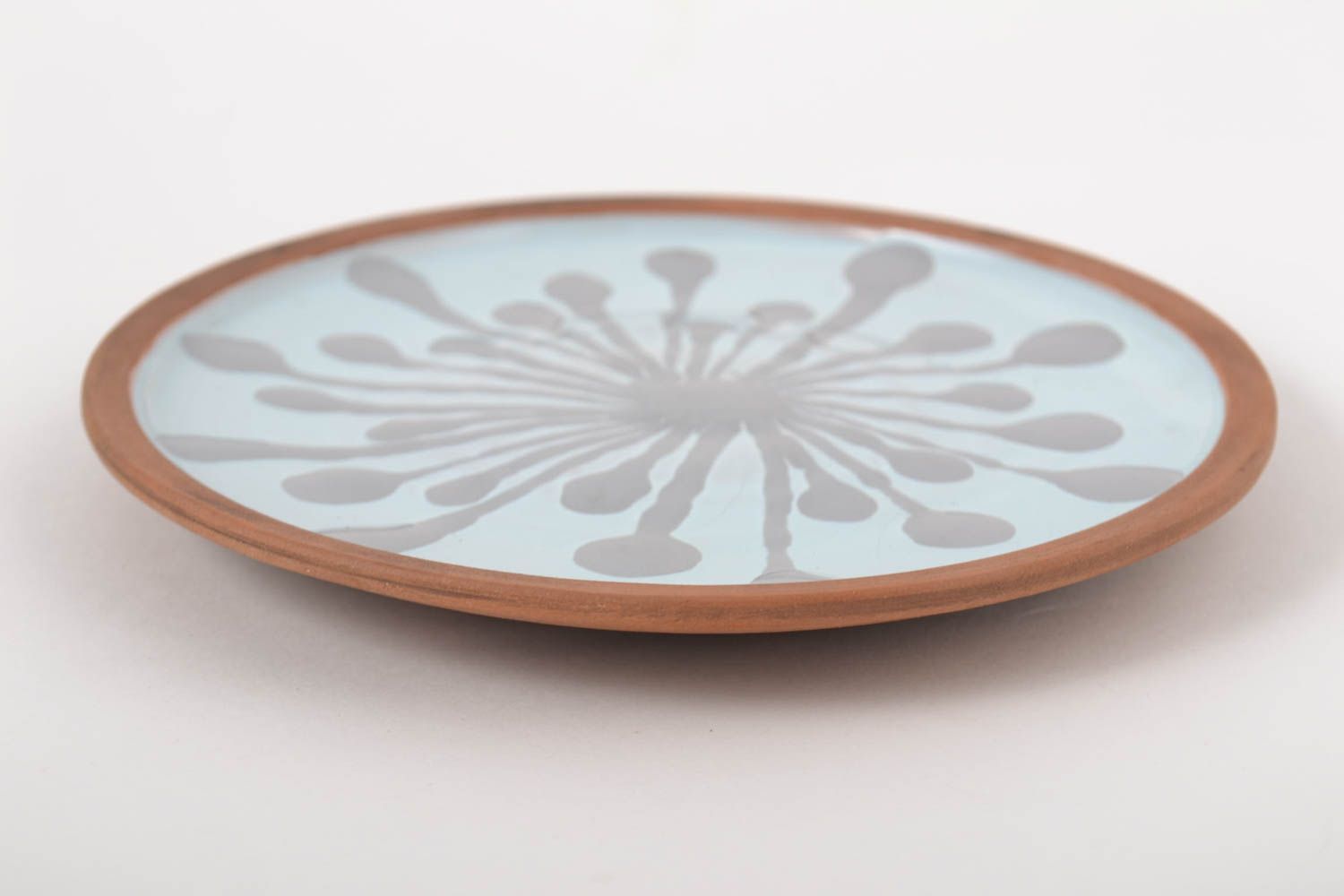 Plato de cerámica hecho a mano de arcilla utensilio de cocina regalo original foto 5
