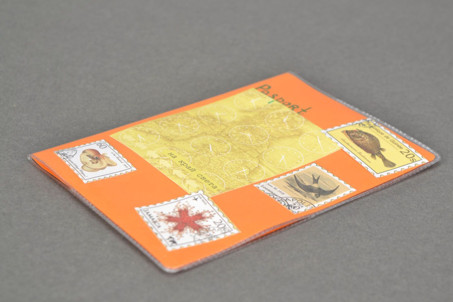 Обложка на паспорт в технике скрапбукинг фото 4