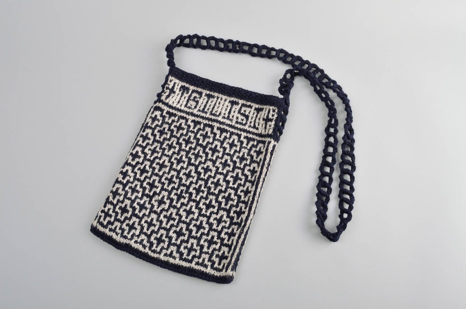Hand-knitted bag handmade purse women purses stylish accessories small bag photo 2