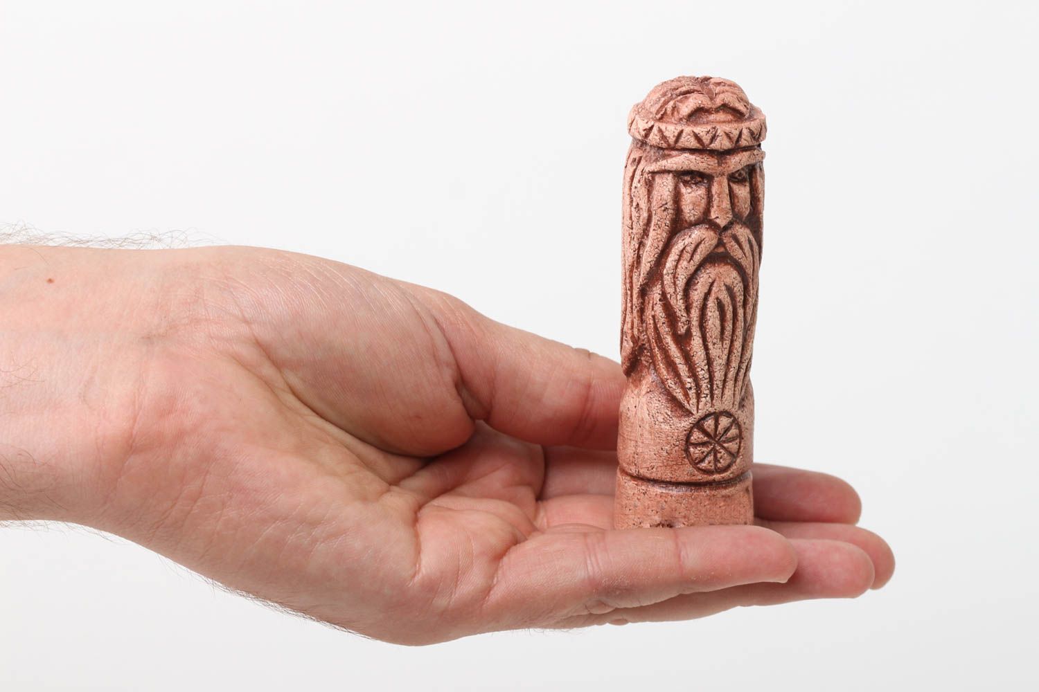 Handmade Amulett des Glücks Keramik Deko Figur aus Ton Keramik Figur slawisch foto 5