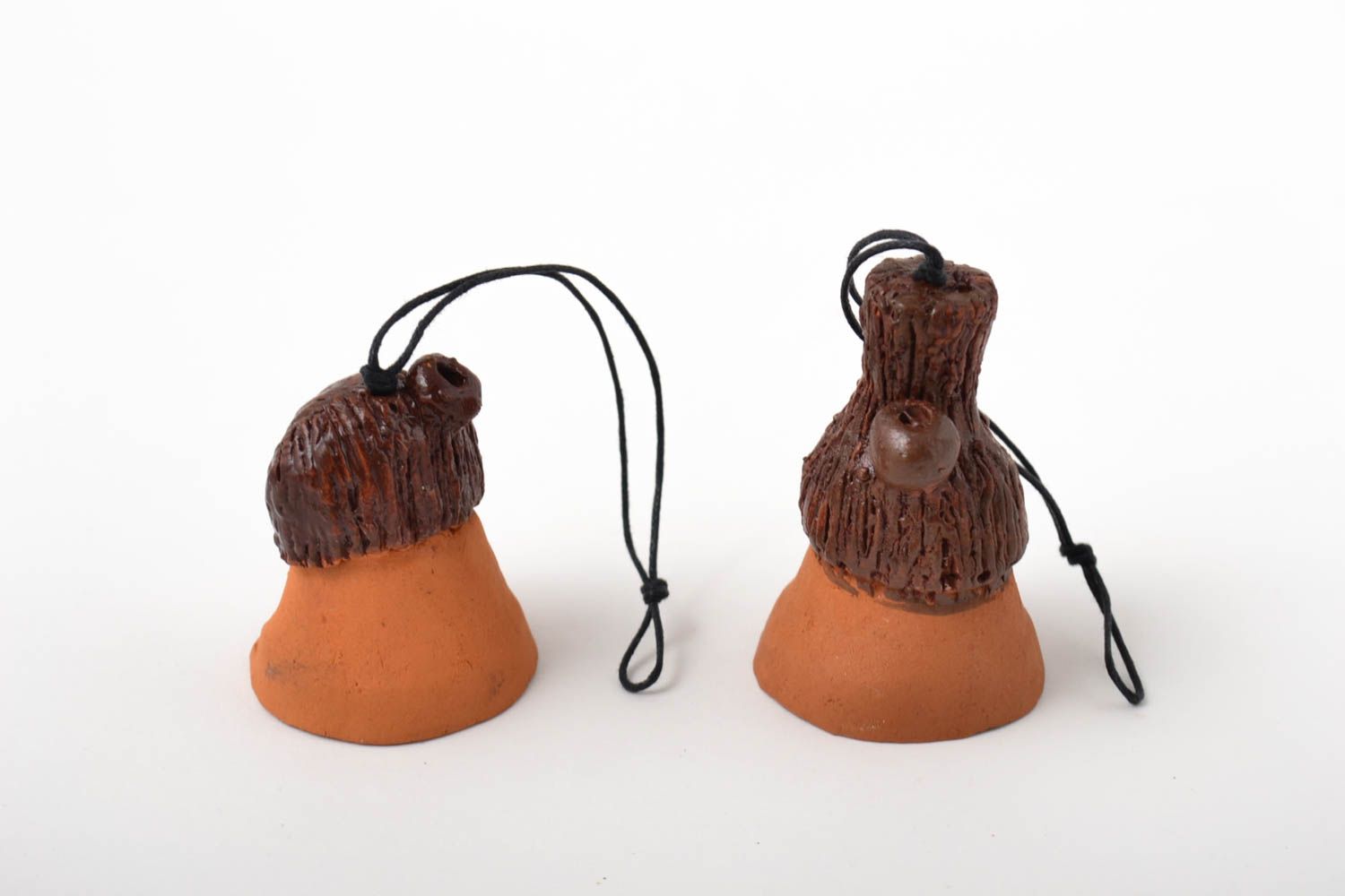 Колокольчики ручной работы авторская керамика два домика сувениры из керамики фото 3