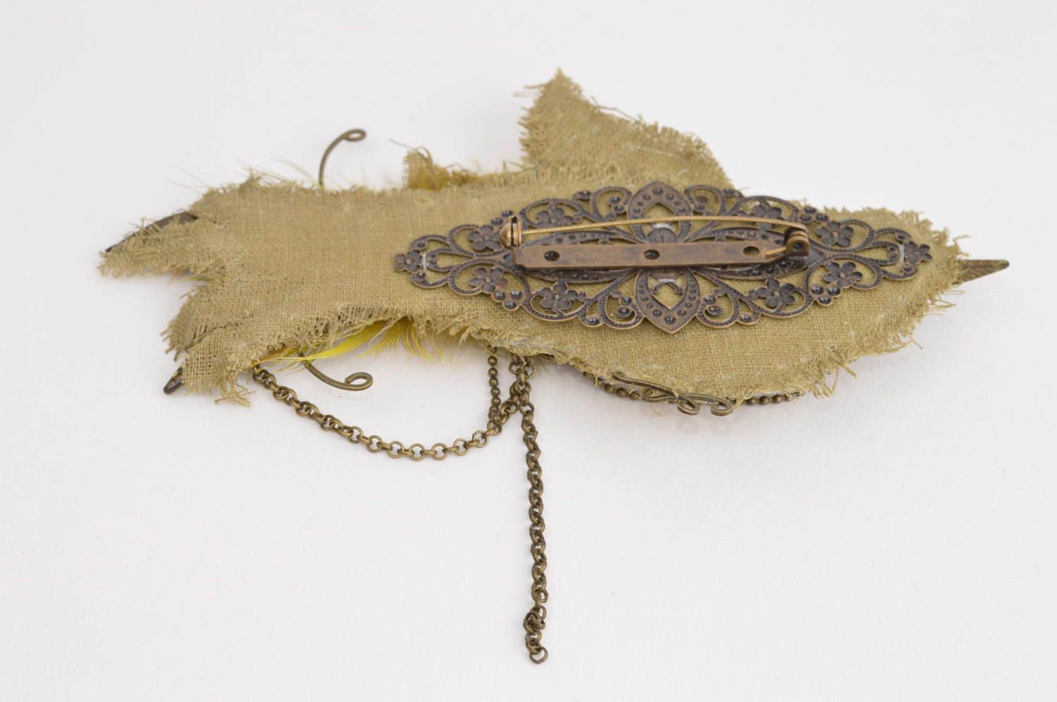 Unusual designer brooch handmade accessory bird shaped brooch women gift photo 4