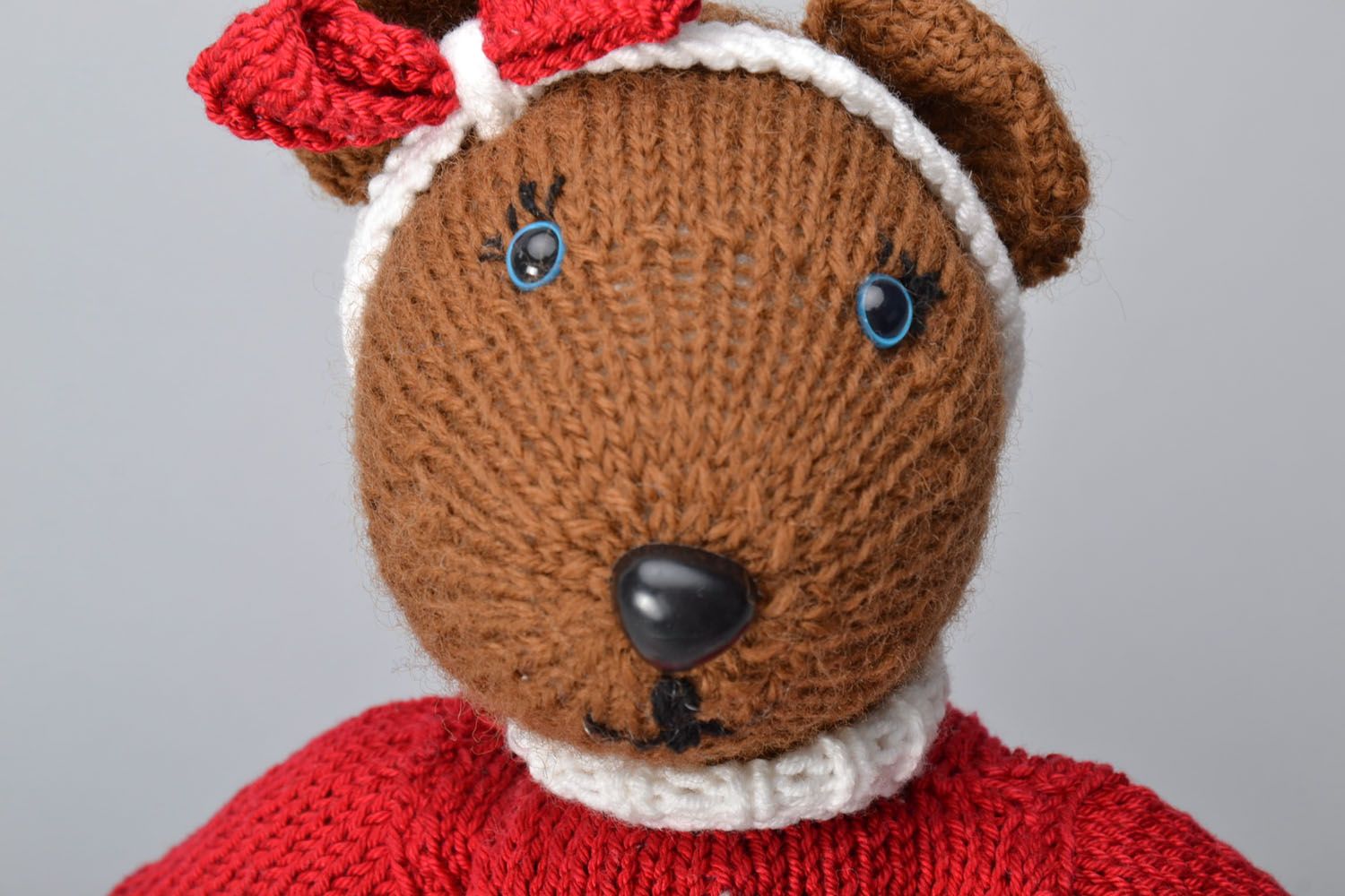 Knitted toy Bear photo 3