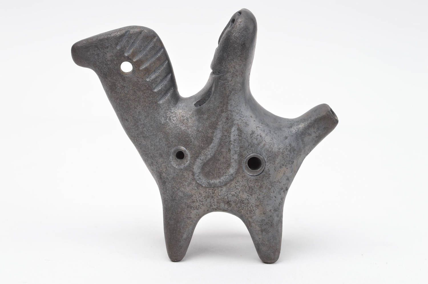 Свистулька из глины ручной работы керамическая свистулька глиняная игрушка фото 2