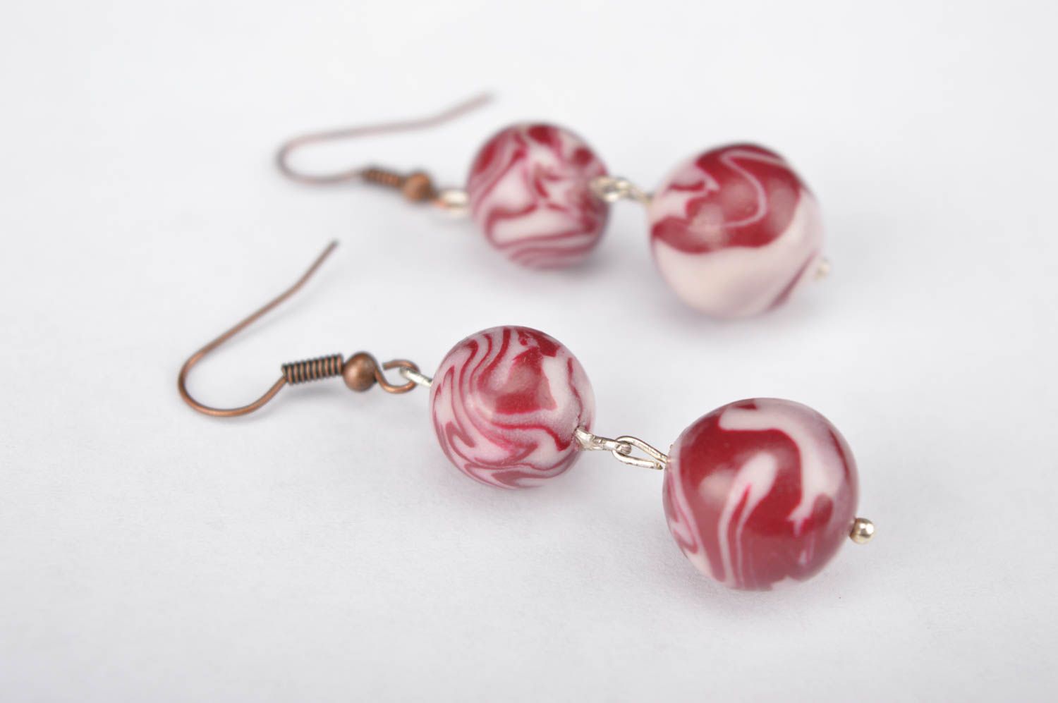 Unusual handmade earrings plastic bead earrings beautiful jewellery gift ideas photo 4