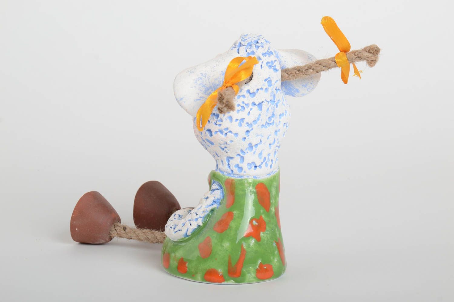 Handmade Keramik Deko Figur aus Ton Schaf Tisch Deko Wohnzimmer Dekoration foto 5
