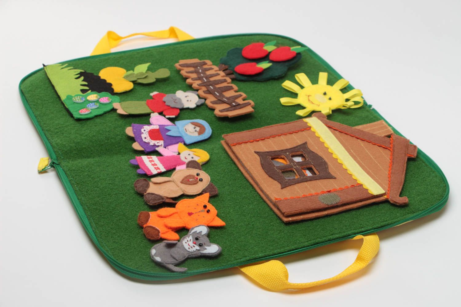 Handmade game pad made of felt soft bright toy for baby fairy tale Repka photo 2