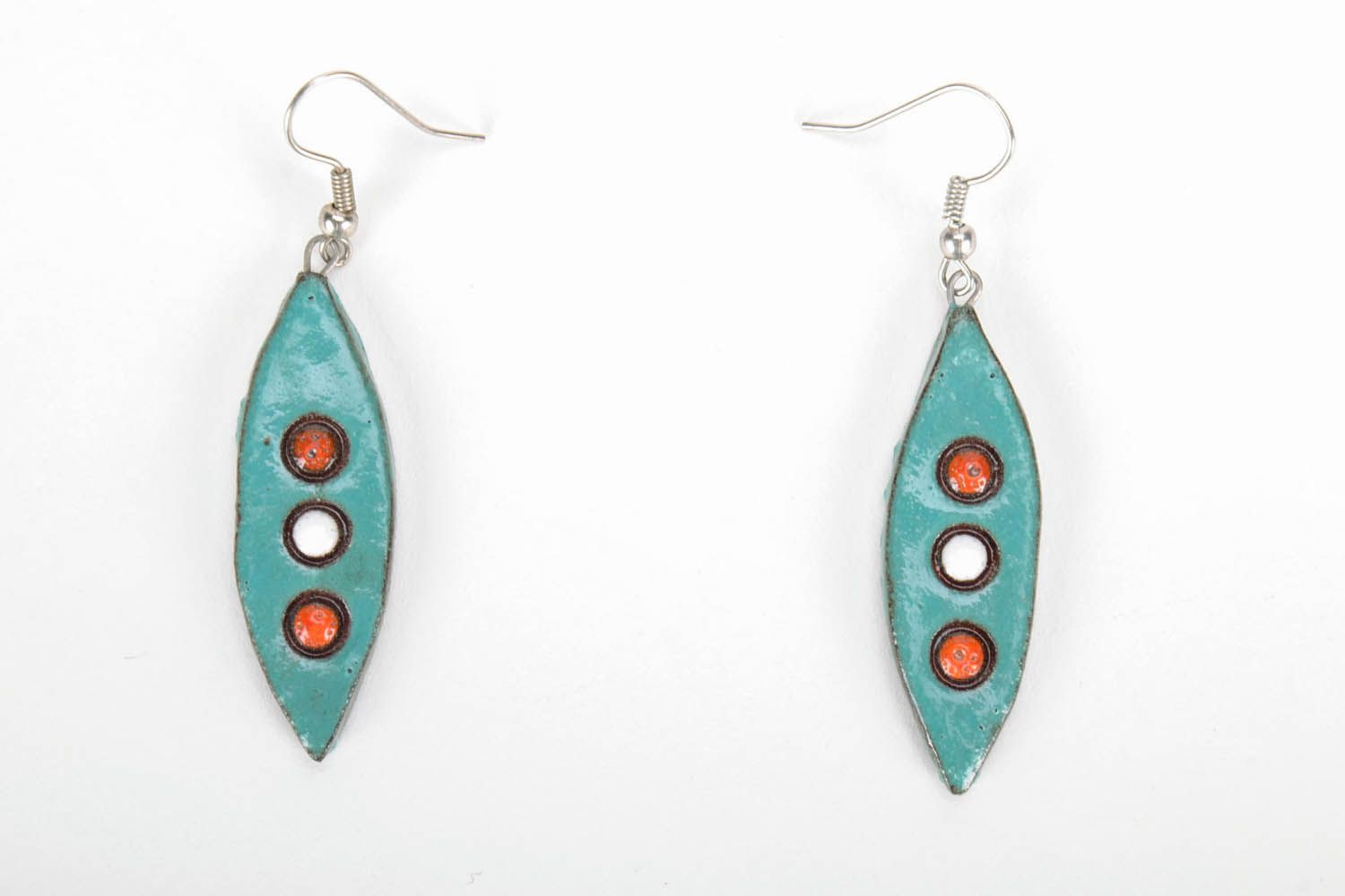 Earrings made of clay photo 2