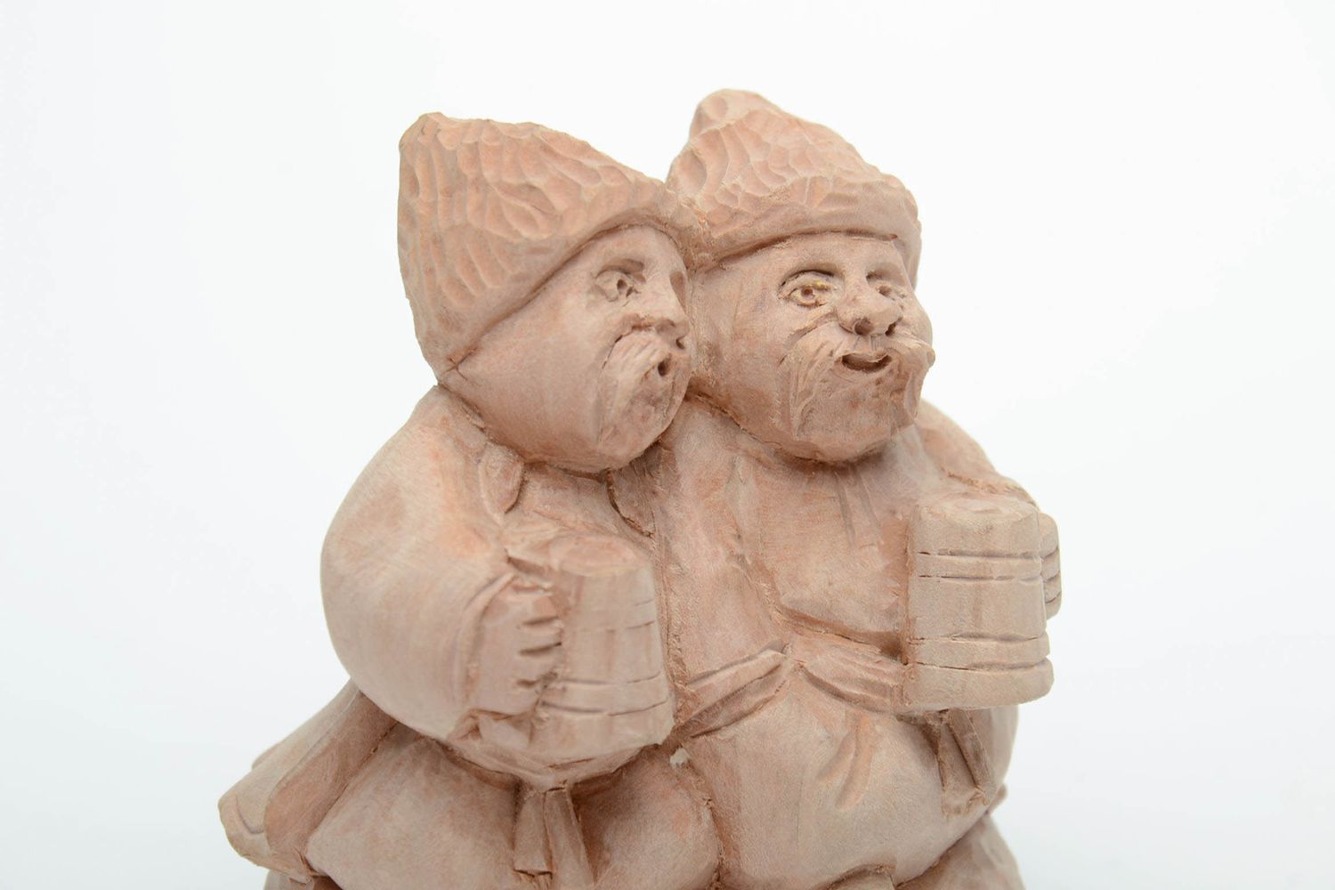 Handmade wooden miniature statuette Cossacks photo 4