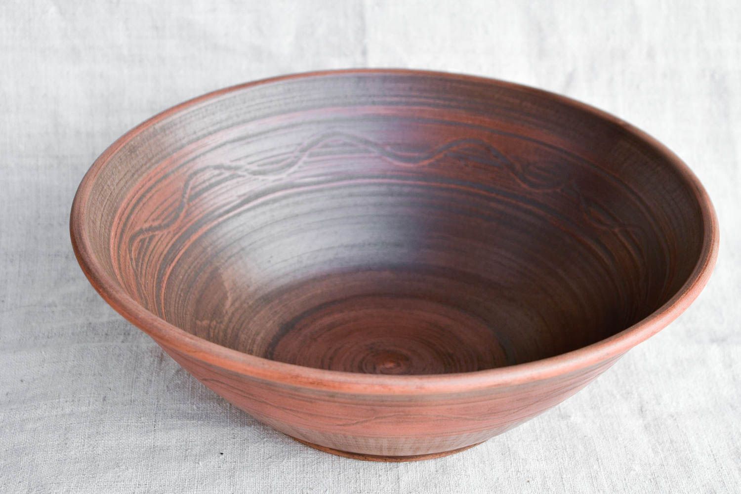 Handmade ceramic plate ceramic bowl large ceramic bowl serving plate eco gifts photo 4