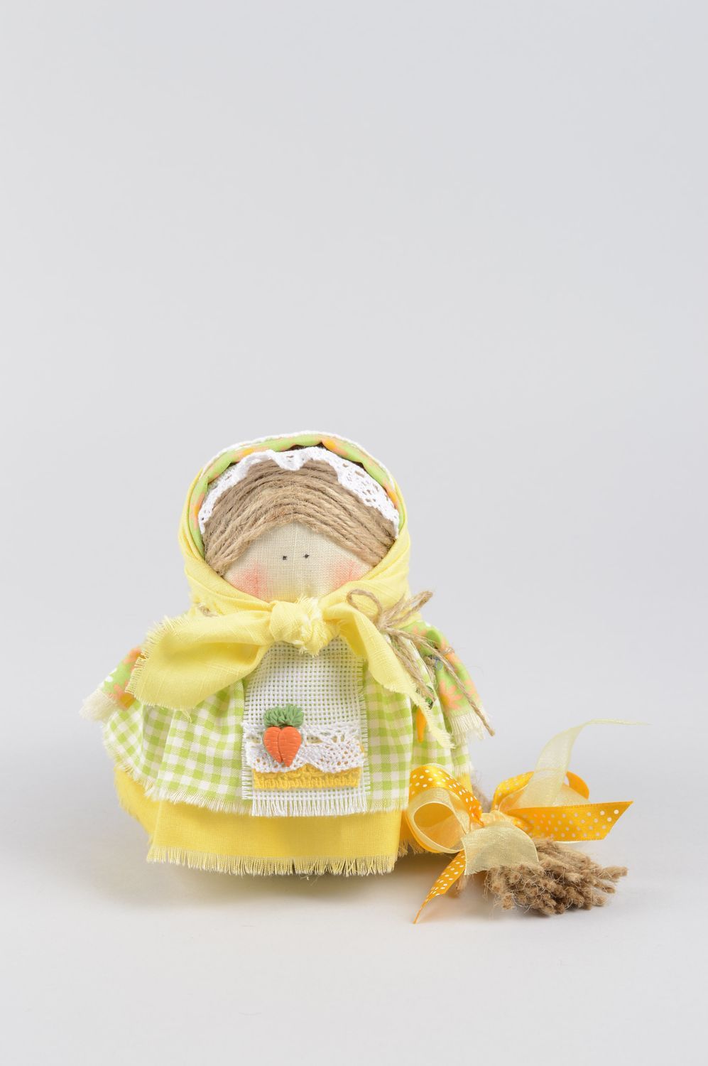 Кукла ручной работы оберег дома тряпичная игрушка для декора крупеничка фото 1