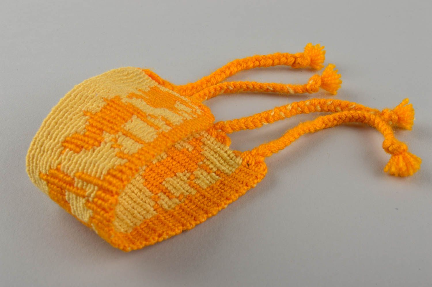 Pulsera macramé naranja hecha a mano pulsera de moda accesorio de verano foto 5