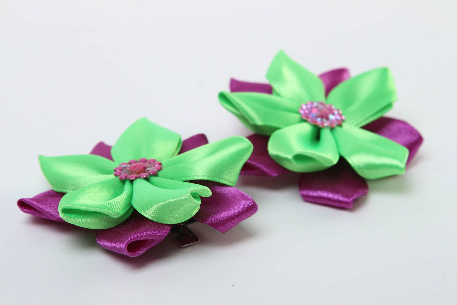 Handmade hair clip designer accessory for girls unusual gift flower hair clip photo 3