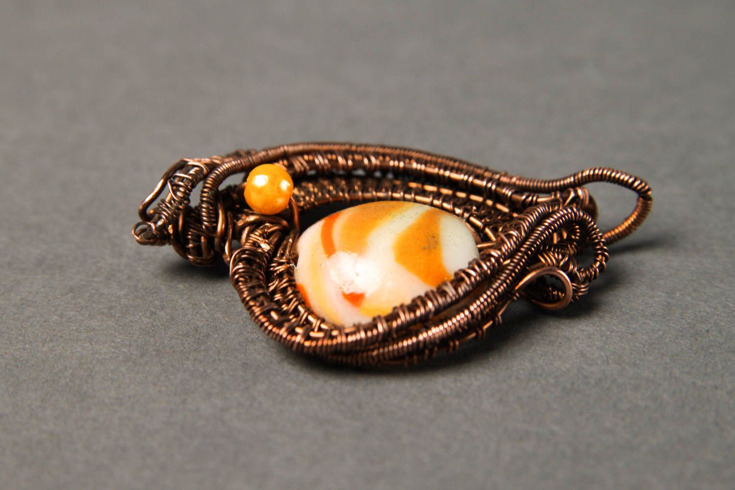 Handmade metal pendant necklace plastic pendant artisan jewelry designs photo 4