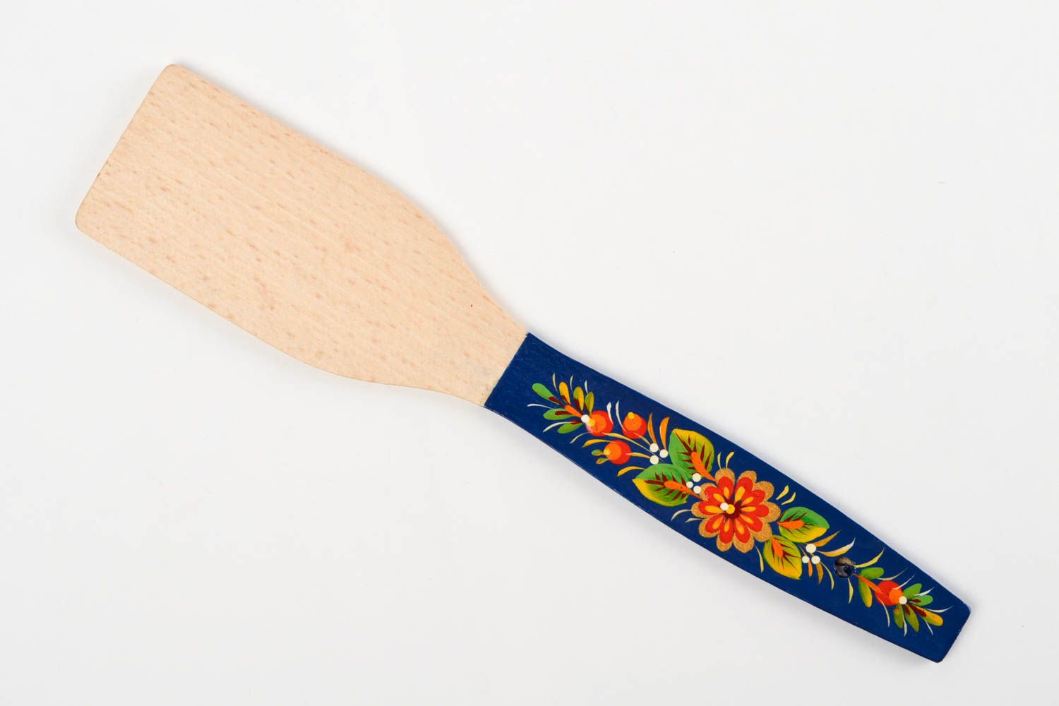 Espátula de madera hecha a mano utensilio de cocina regalo original foto 2