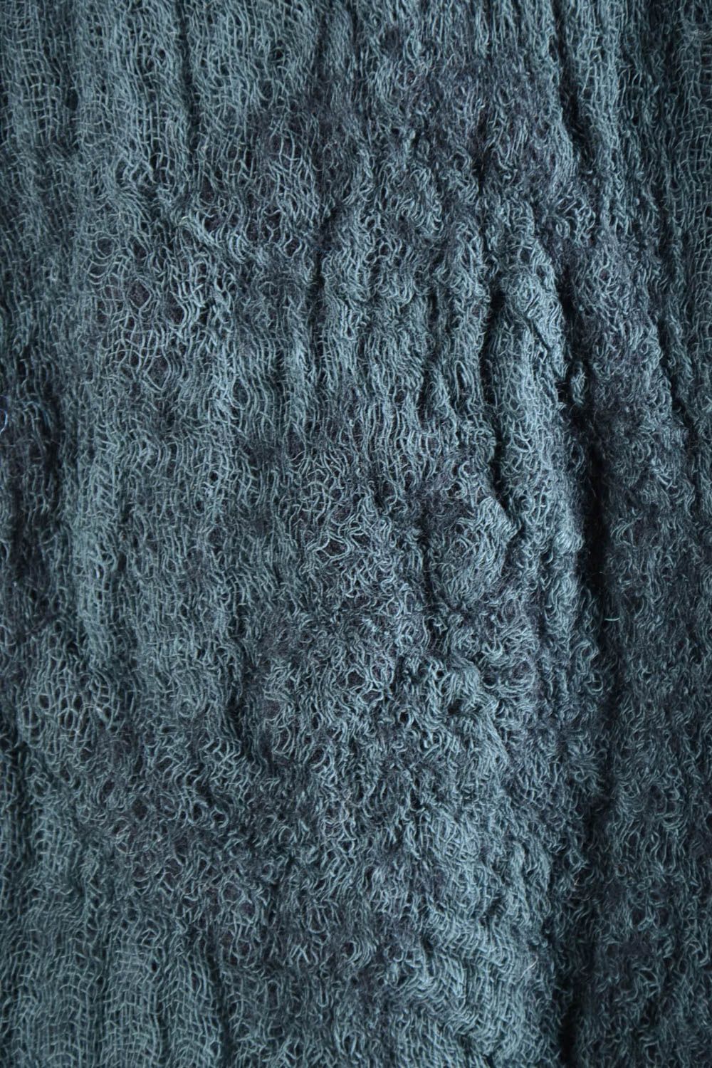 Женская одежда ручной работы летнее пальто шерстяная накидка темная длинная фото 3