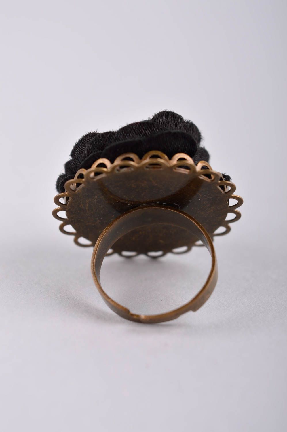 Кольцо ручной работы крупное кольцо модная бижутерия кольцо с цветком  фото 5