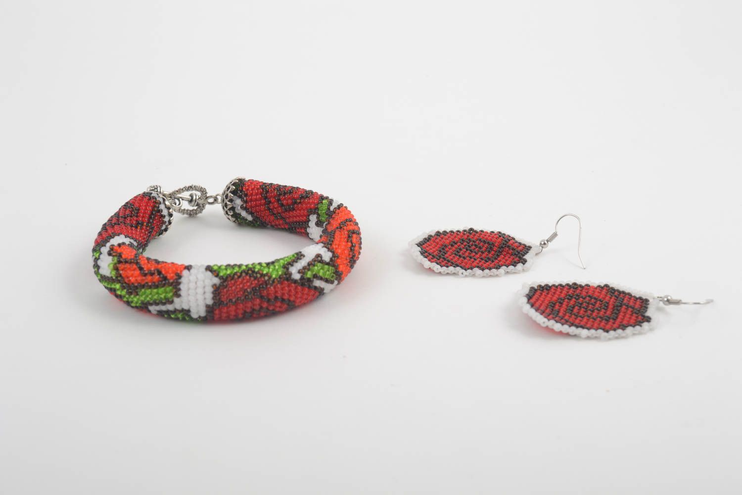 Handmade lovely earrings stylish cute jewelry unusual designer bracelet  photo 3