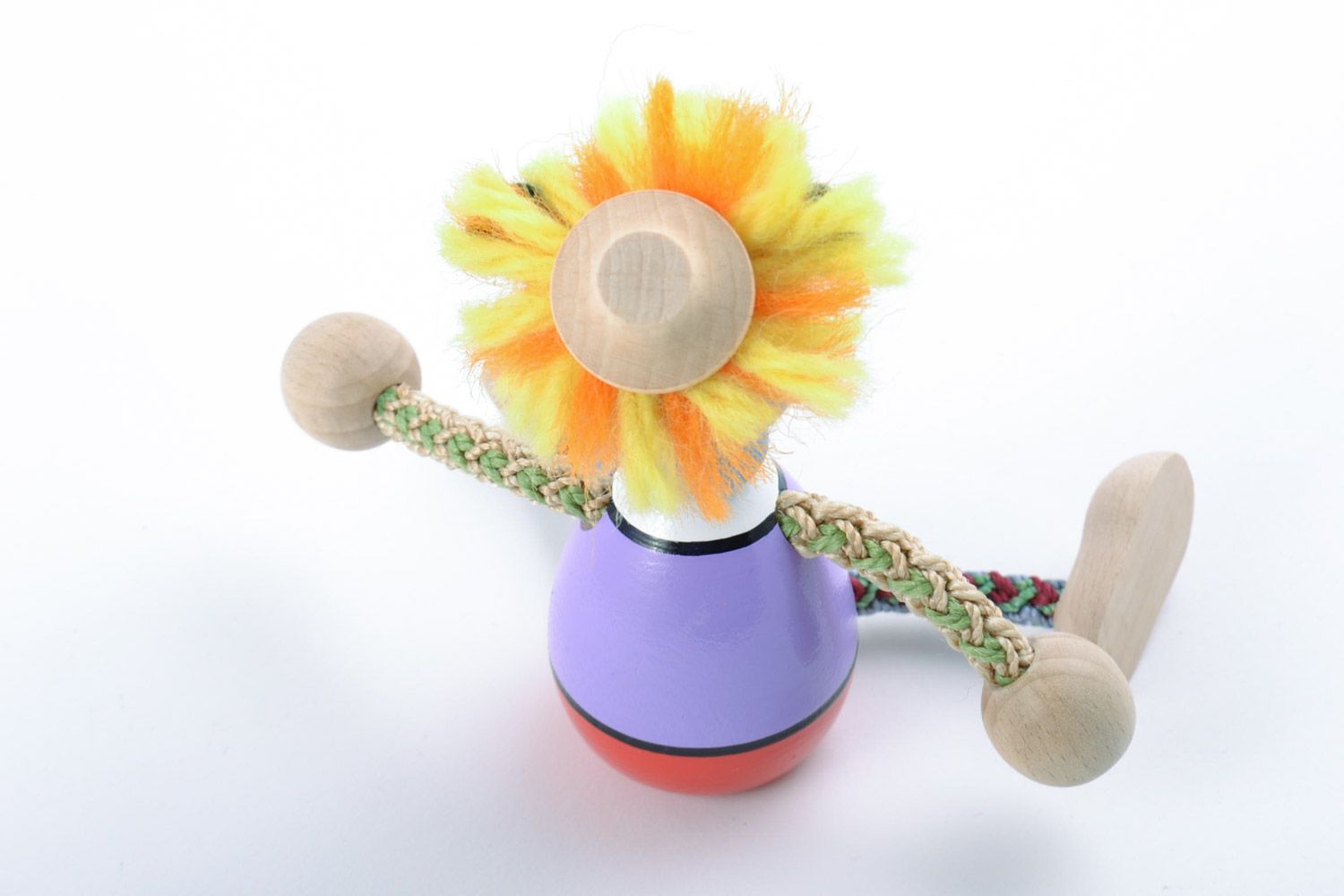 Hölzernes bemaltes kleines handmade Öko Spielzeug Maus Geschenk für Baby foto 4