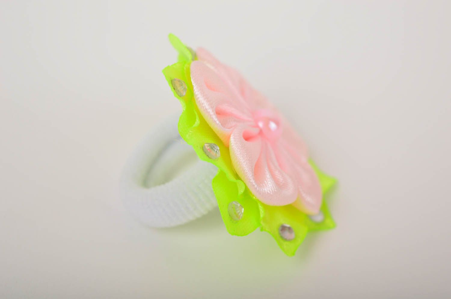 Handmade hair accessory hair tie flowers for hair gifts for kids hair jewelry photo 4
