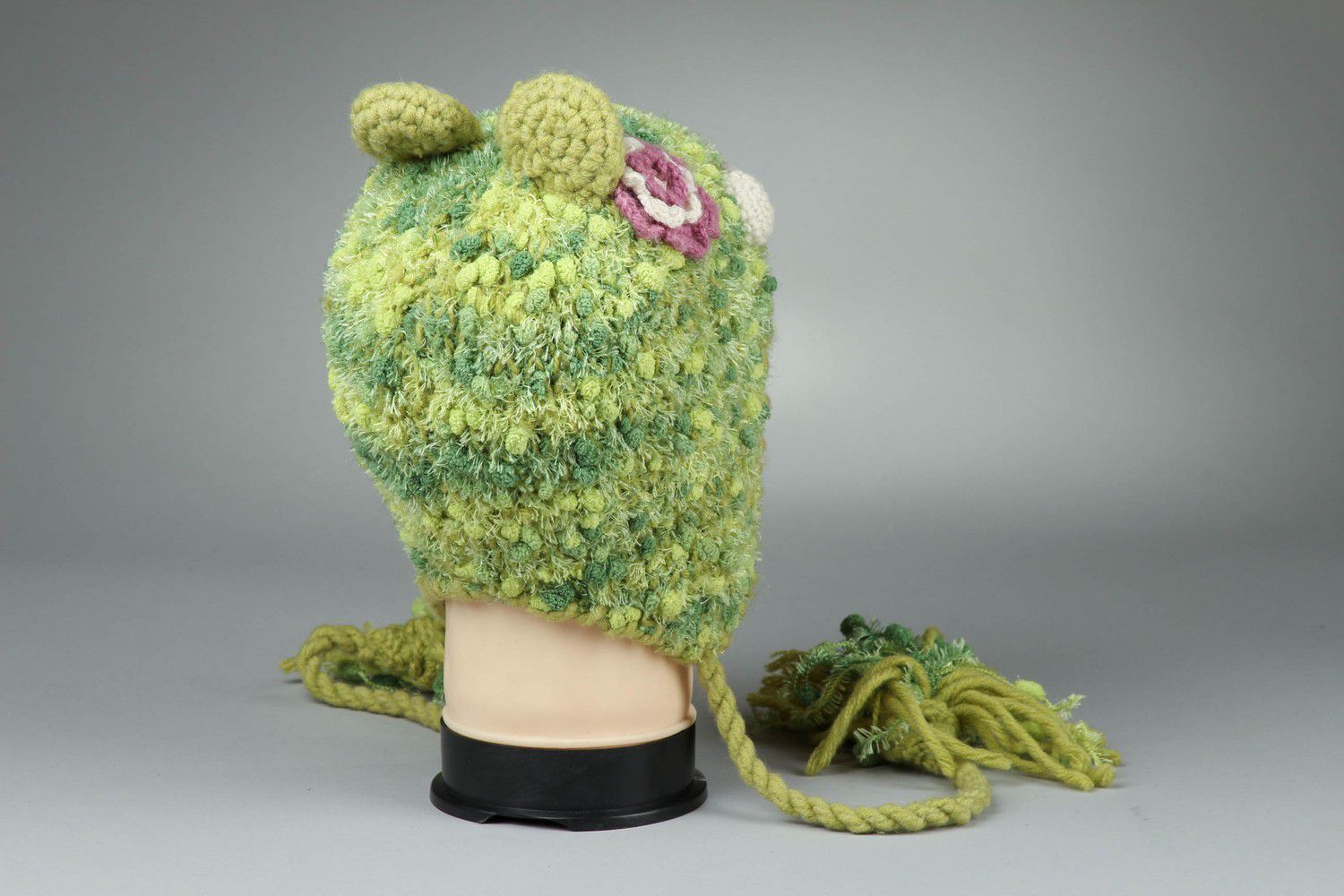 Knitted hat Frog photo 3