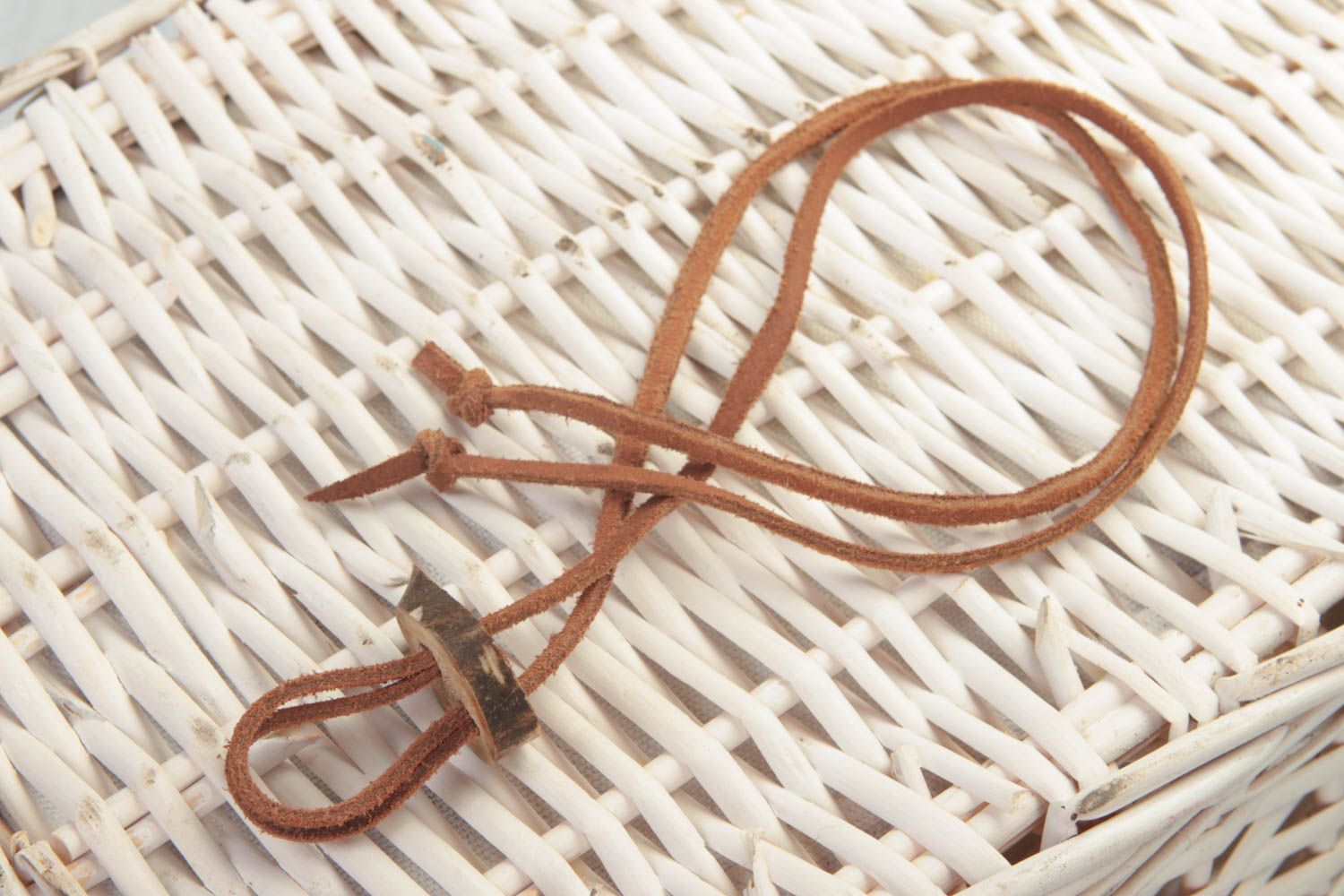 Dünnes Haarband Handgemachter Schmuck Accessoires für Haare Schmuck aus Leder  foto 1