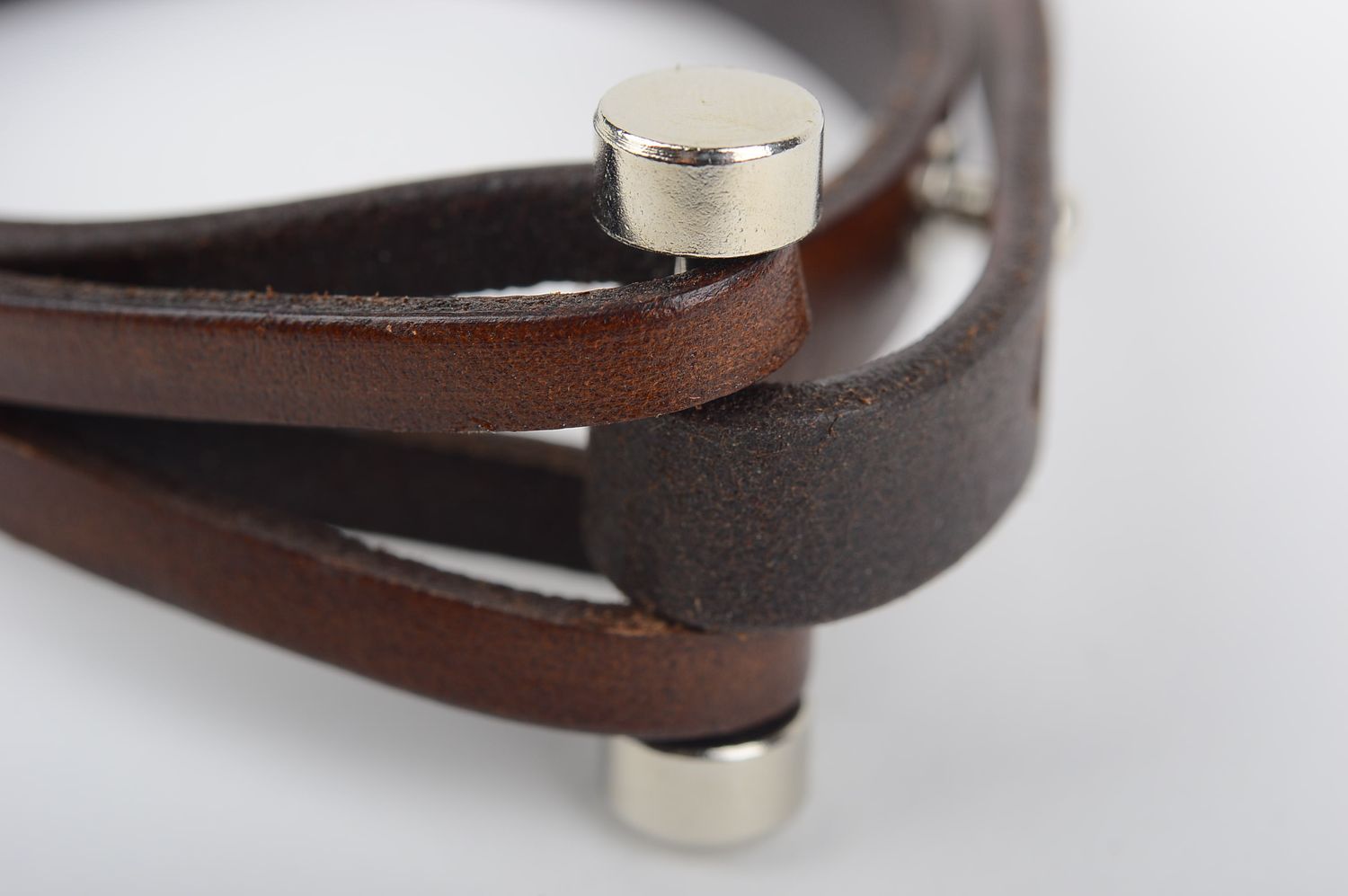 Unusual handmade leather bracelet wrist bracelet designs unisex jewelry photo 5