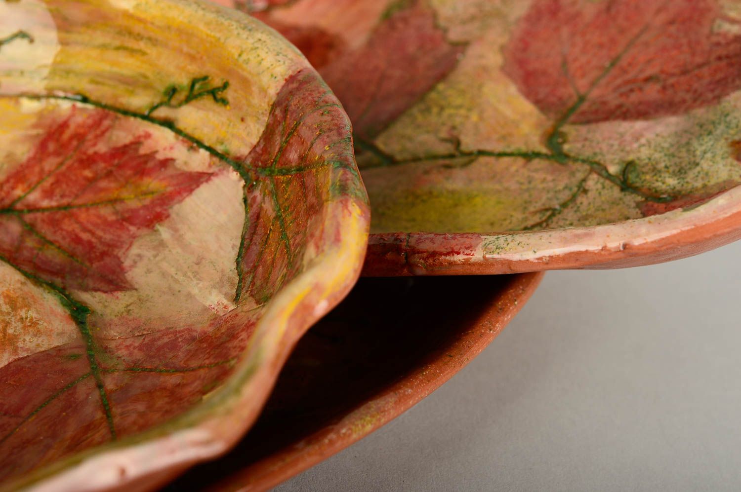 Ceramic plates clay bowls handmade kitchen pottery home decor clay tableware photo 4